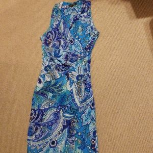 Ralph Lauren teal and blue bodycon dress 6